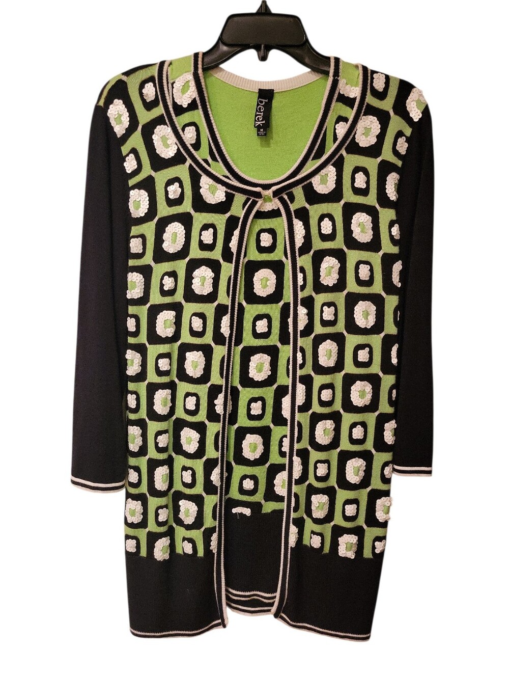Vintage 90's Berek Geometric Sequin Sweater Set
